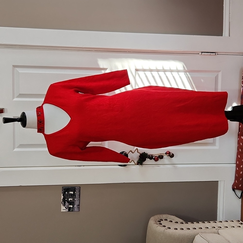 Red thick dress